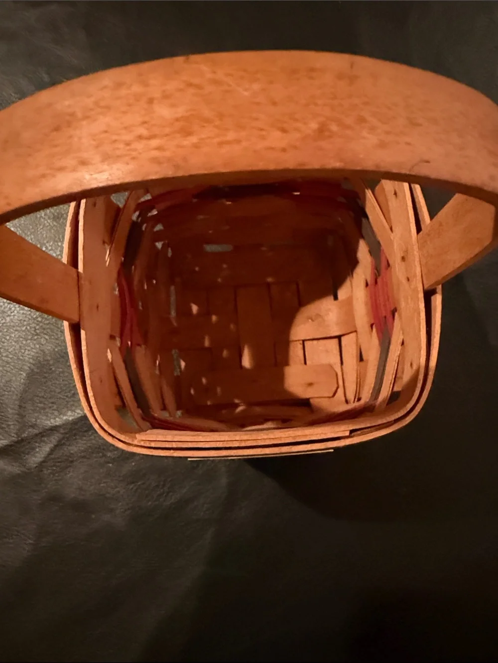 Longaberger Red and Natural Handwoven Inaugural Basket